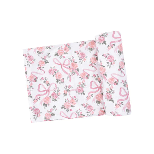 RIBBONS & FLOWERS SWADDLE BLANKET