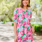 PENNY DRESS - SEA FLOWER BLUE