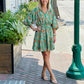 FLORAL PRINT DRESS - GREEN