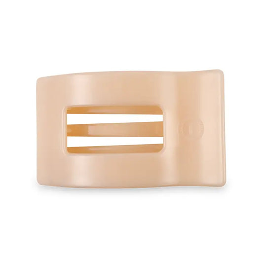 FLAT RECTANGLE HAIR CLIP MEDIUM - ALMONDS BEIGE