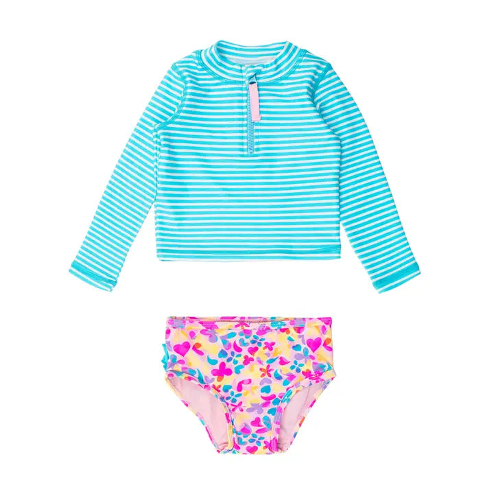 VIBRANT NEON LS ZIPPER RASH GUARD