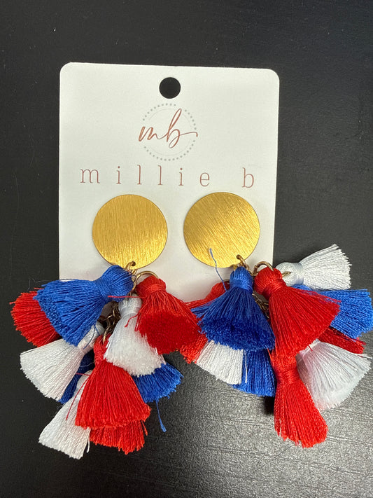 RED WHITE & BLUE EARRINGS