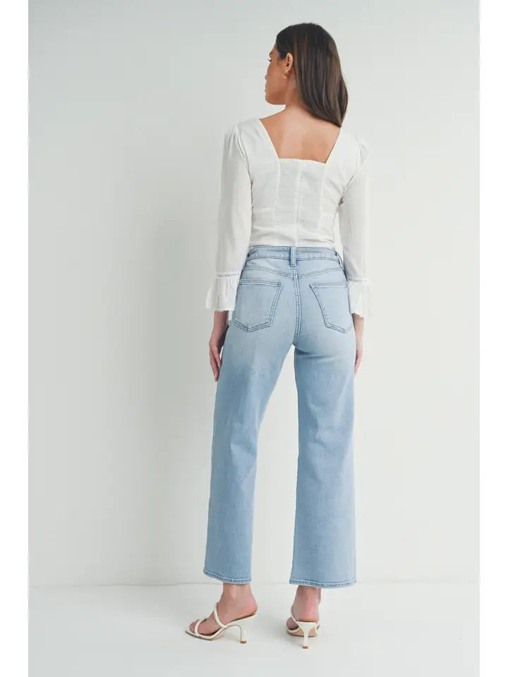 SLIM WIDE LEG - LIGHT DENIM