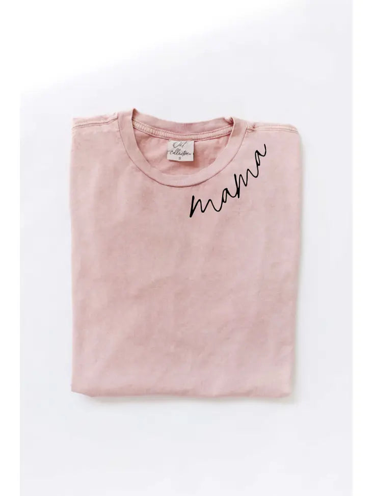 MAMA MINERAL WASHED GRAPHIC - SOFT PINK