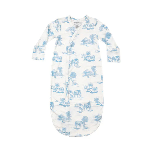 BUNDLE GOWN - FARM TOILE BLUE