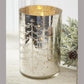 SILVER MERCURY GLASS CANDLEHOLDERS W/CHRISTMAS TREE