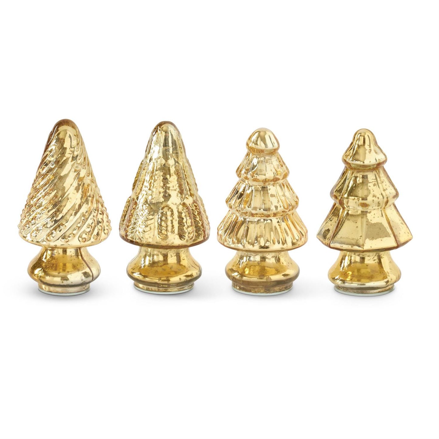 ASSORTED MINI GOLD MERCURY GLASS CHRISTMAS TREES Simply Carolina