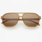 BILLIE UNISEX AVIATOR SUNGLASSES - BROWN
