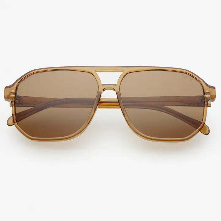 BILLIE UNISEX AVIATOR SUNGLASSES - BROWN