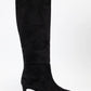 JOANNA FAUX SUEDE POINTED TOE TALL BOOT - BLACK