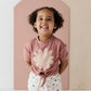 GIRL'S TIE FRONT SHIRT - RETRO SMILEY