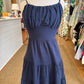 TIE BACK MINI DRESS - NAUTICAL NAVY