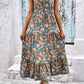 FLORAL SLEEVELESS TIERED DRESS