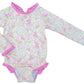 LEIGHTON ONE PIECE RASH GUARD - FUCHSIA FLORAL