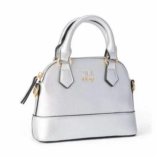 SILVER METALLIC GIRL'S CROSSBODY PURSE