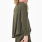EMBOSSED KNIT TOP AND SKORT SET - OLIVE