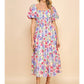 FLORAL PRINT MAXI DRESS - WHITE MULTI