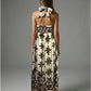 OLIVE VEIL HALTER MAXI DRESS