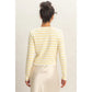 STRIPED BUTTON-UP CARDIGAN  - YELLOW