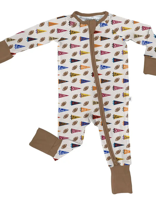 VARSITY FOOTBALL FLAGS - LS CONVERTIBLE ZIP PJS