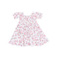 PUFF SLEEVE SMOCKED DRESS - RIBBONS AND FLOWERS