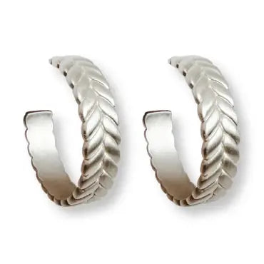 DELLA HOOP EARRINGS - SILVER