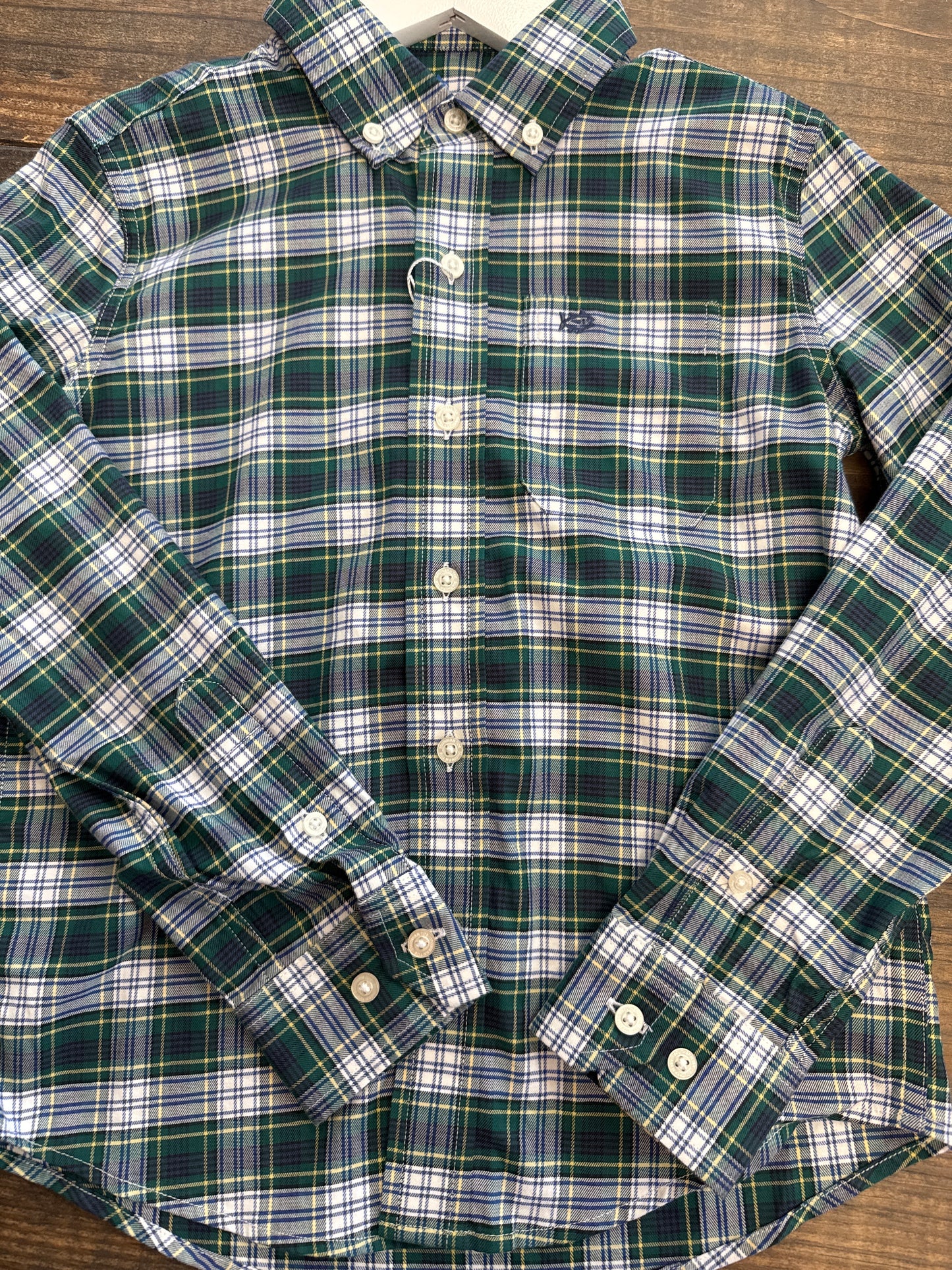 YLS SJ GORDON TARTAN SPORTSHIRT - SALT MEADOW