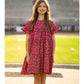 GAME DAY TIER DRESS - BURGUNDY