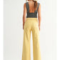 PATCH POCKET WIDE LEG JEANS - YELLOW