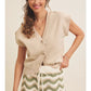 MULTI-WAY SOFT BUTTON DOWN VEST CARDIGAN - NATURAL