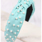 WARREN PEARL STUDDED HEADBAND - MINT