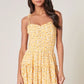 DOREEN DAISY TIE STRAP SMOCKED BACK TOP