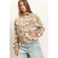 CAMOUFLAGE ZIP-UP JACKET - STONE