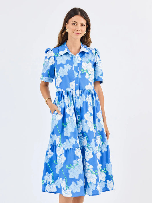 JEMA DRESS - ORCHID REVERE BLUE