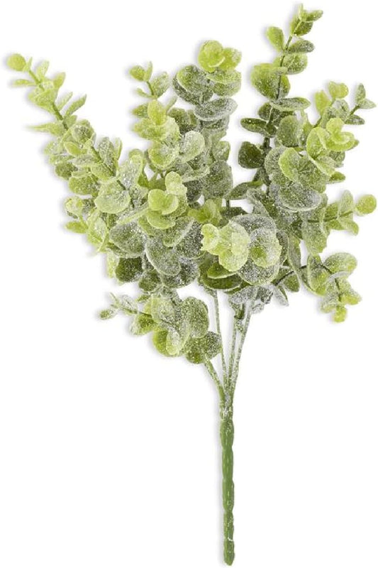 13 INCH GLITTERED SNOWY EUCALYPTUS BUSH