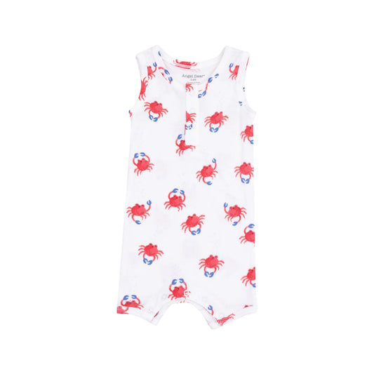 SLEEVELESS SHORTIE ROMPER - CRABBY CUTIES