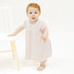 SMOCKED PETERPAN COLLAR DRESS W/ BLOOMER - PINK