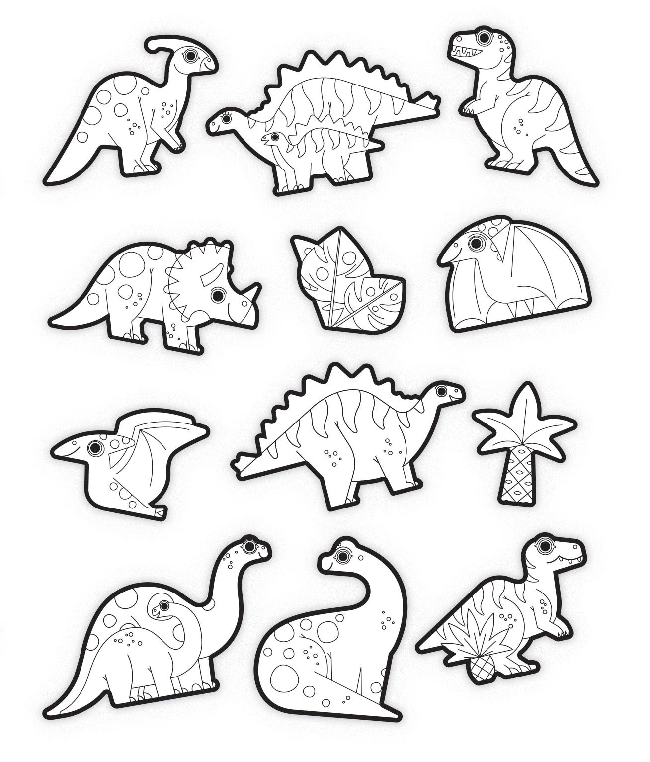 COLORING STICKERS - DINOSAURS