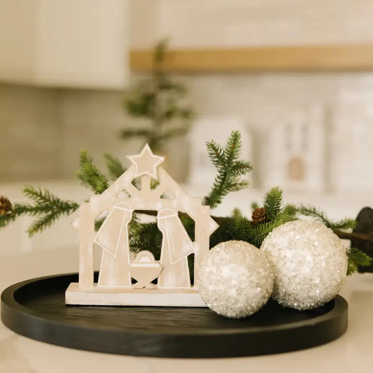 WOOD NATIVITY CHRISTMAS