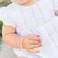 STERLING SILVER PEARL BABY CROSS BRACELET(0-1Y)