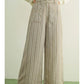 MULTI STRIPE PRINT WITH FRONT POCKET PANTS - STRAW