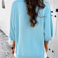 POLO NECK KNITTED SHIRT - BLUE