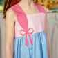 DEMI DRESS  - SARASOTA SKY/SANDPEARL PINK