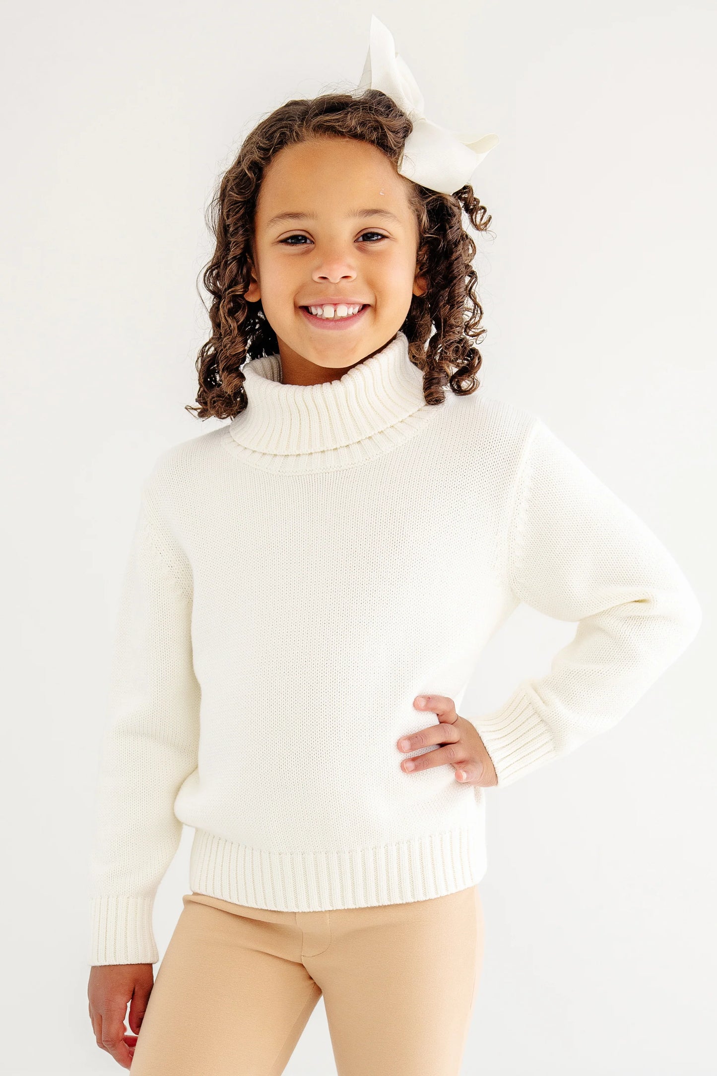 TOWNSEND TURTLENECK SWEATER - PALMETTO PEARL W/ GOLD STORK