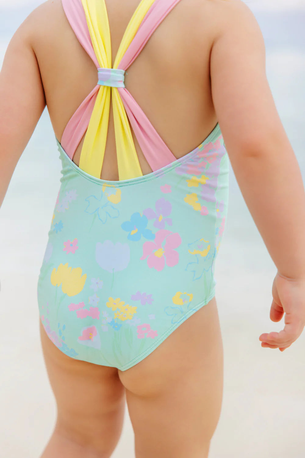 SEABROOK BATHING SUIT - GLENCOE GARDEN PARTY/PIER PARTY PINK