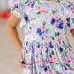 LAVENDER LOVE FLUTTER SLEEVE TWIRL DRESS