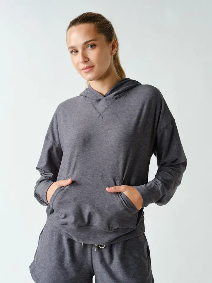 COURTSIDE LOUNGE HOODIE - GRAPHITE