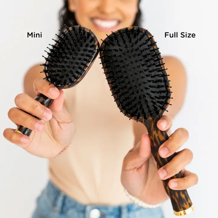 MINI BOAR BRISTLE HAIR BRUSH - ASSORTED