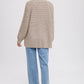 CHUNKY POINTELLE CARDIGAN - MUSHROOM