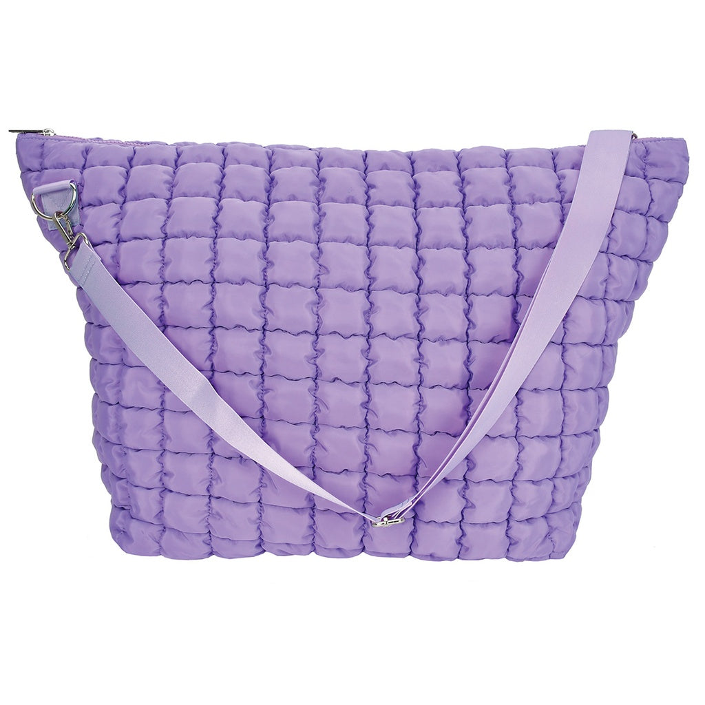 VIDID VIOLET PUFFY WEEKENDER BAG